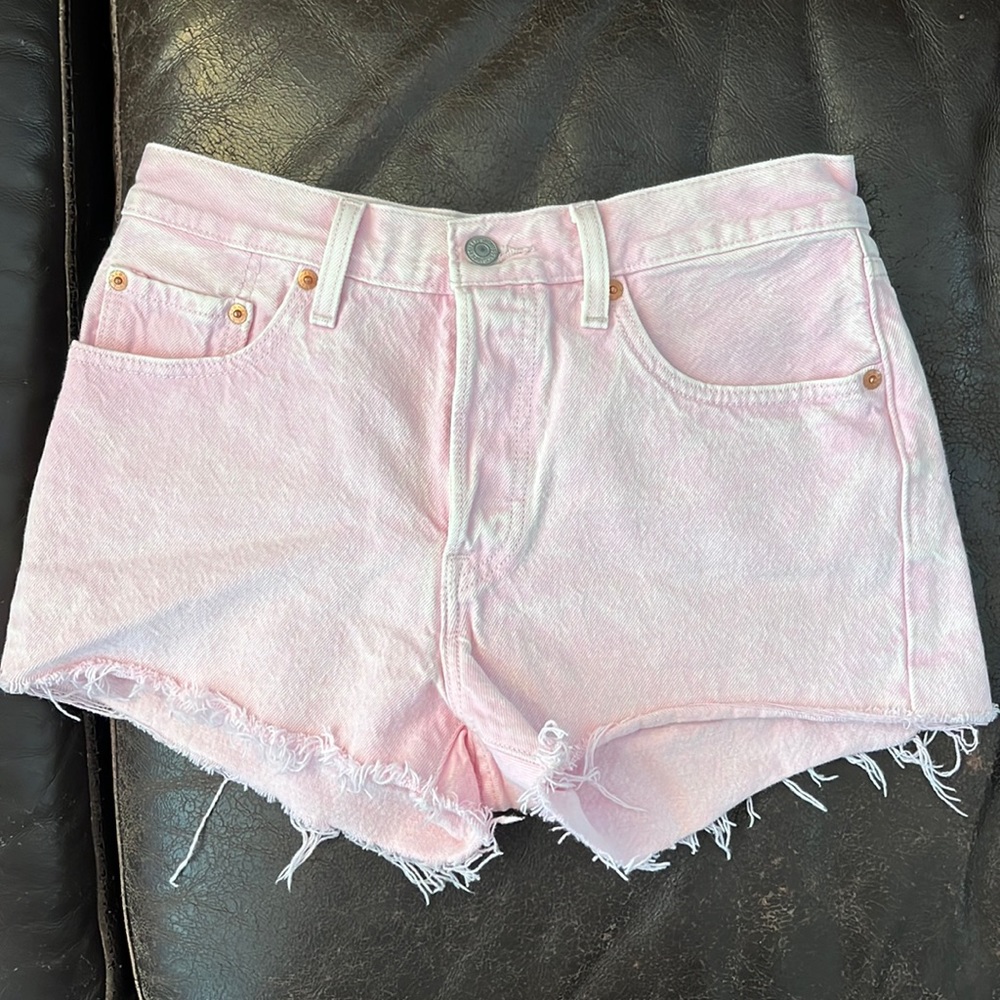 Levi’s pink denim shorts